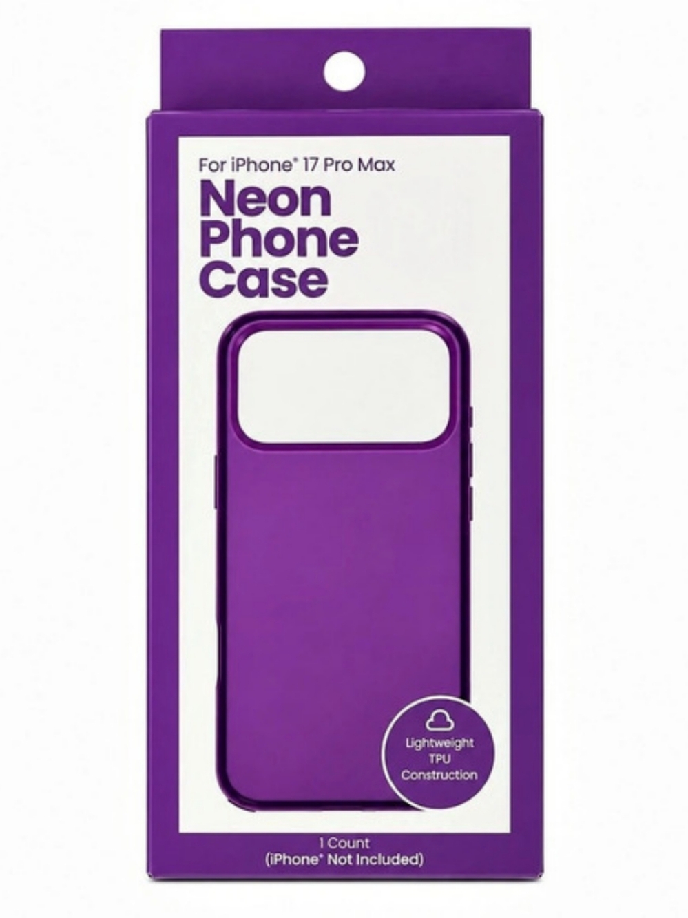 Neon Phone Case for iPhone 17 Pro Max Purple